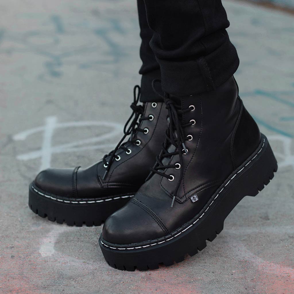 TUK Shoes Double Decker 7-Eye Boot Black TUKskin™