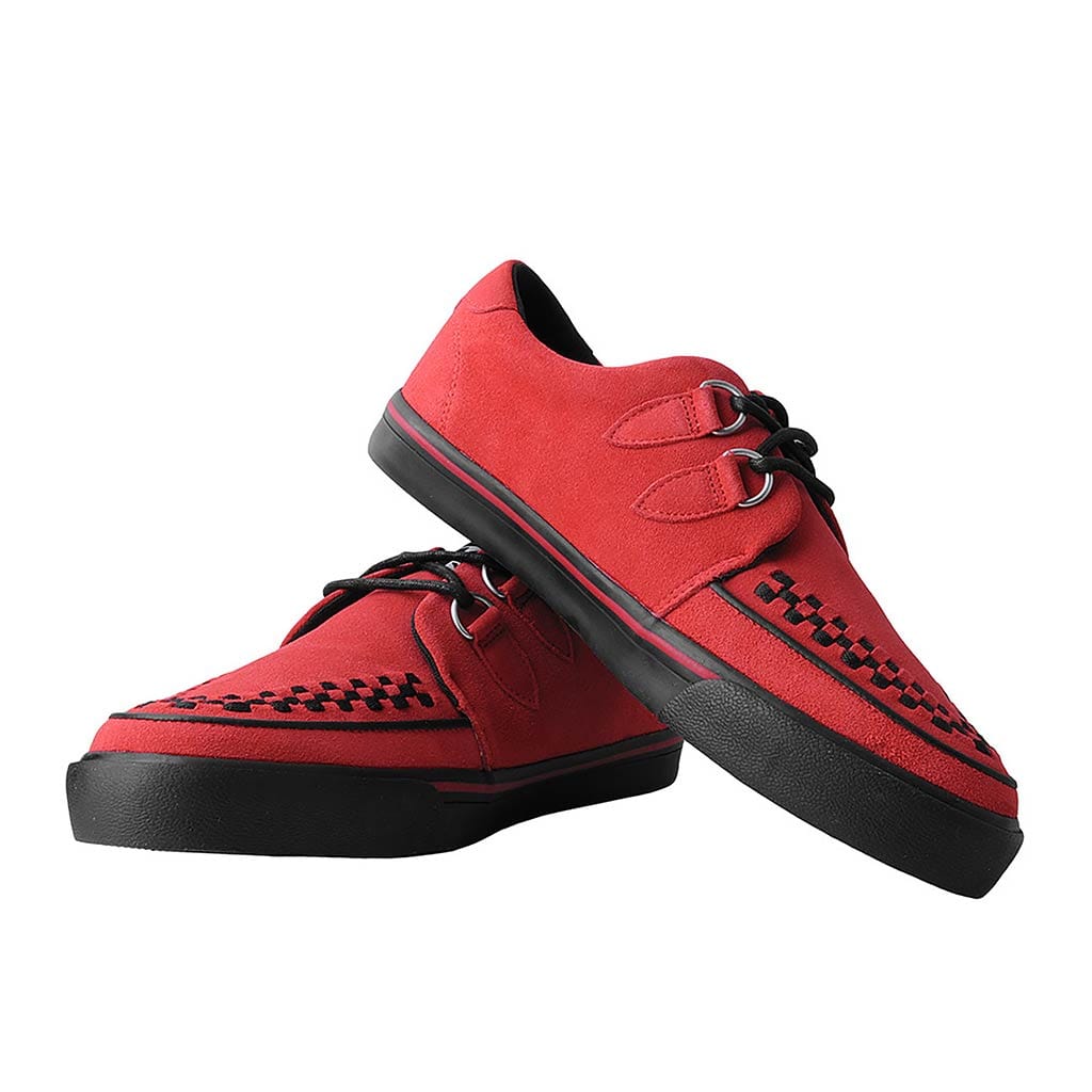 TUK Shoes Creeper Sneaker Red Suede