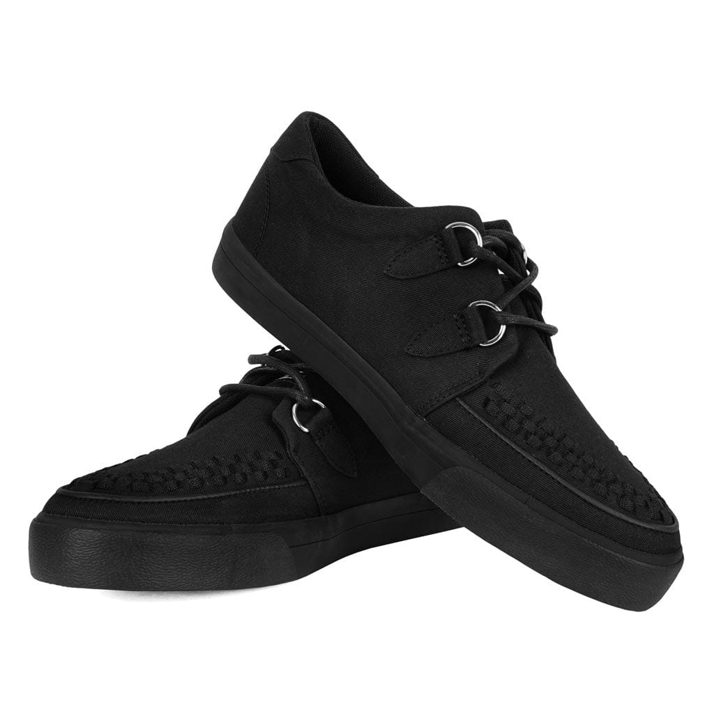 TUK Shoes Creeper Sneaker Essential Interlace Black Canvas