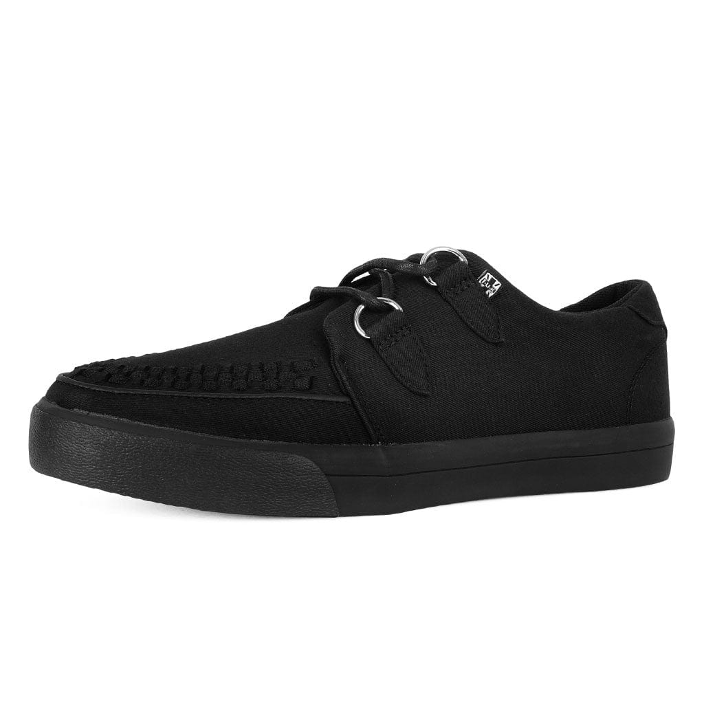 TUK Shoes Creeper Sneaker Essential Interlace Black Canvas