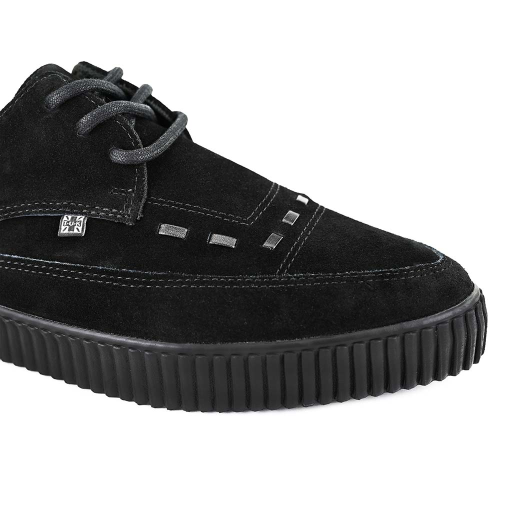 TUK Shoes Pointed Creeper Sneaker Black Suede