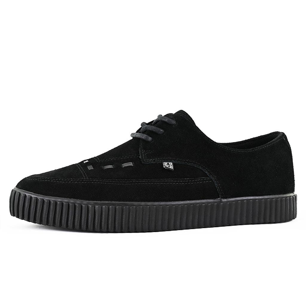 TUK Shoes Pointed Creeper Sneaker Black Suede