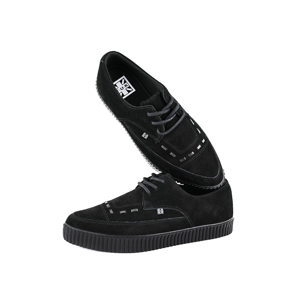 TUK Shoes Pointed Creeper Sneaker Black Suede