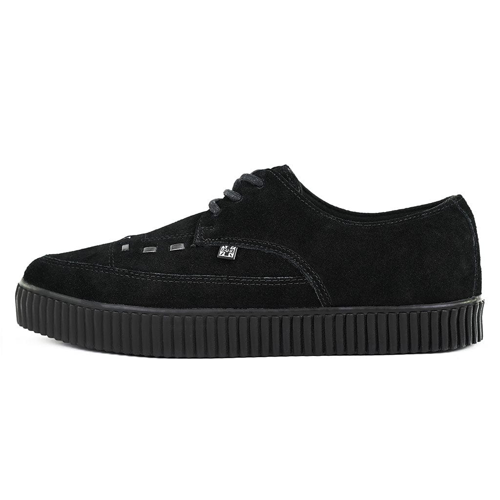 TUK Shoes Pointed Creeper Sneaker Black Suede