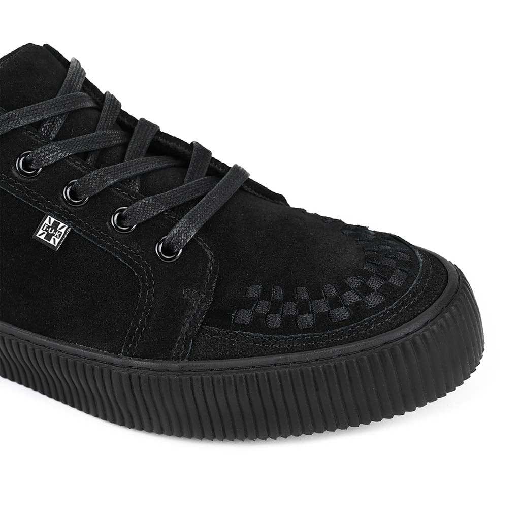 TUK Shoes Ribbed Sole Sneaker Black Suede