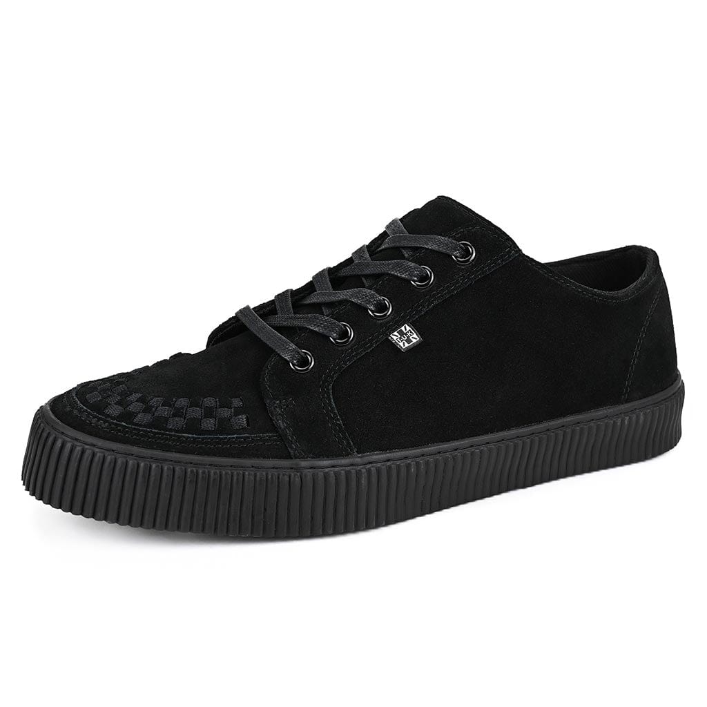 TUK Shoes Ribbed Sole Sneaker Black Suede