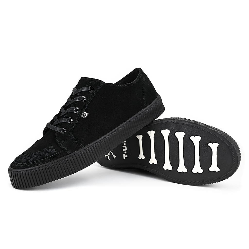 TUK Shoes Ribbed Sole Sneaker Black Suede