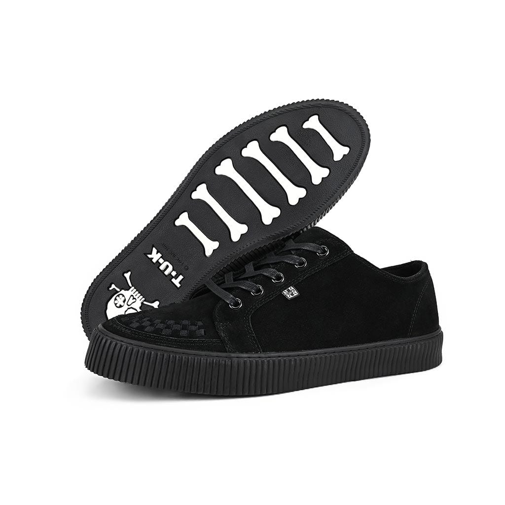 TUK Shoes Ribbed Sole Sneaker Black Suede