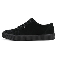 Ribbed Sole Sneaker Black Suede