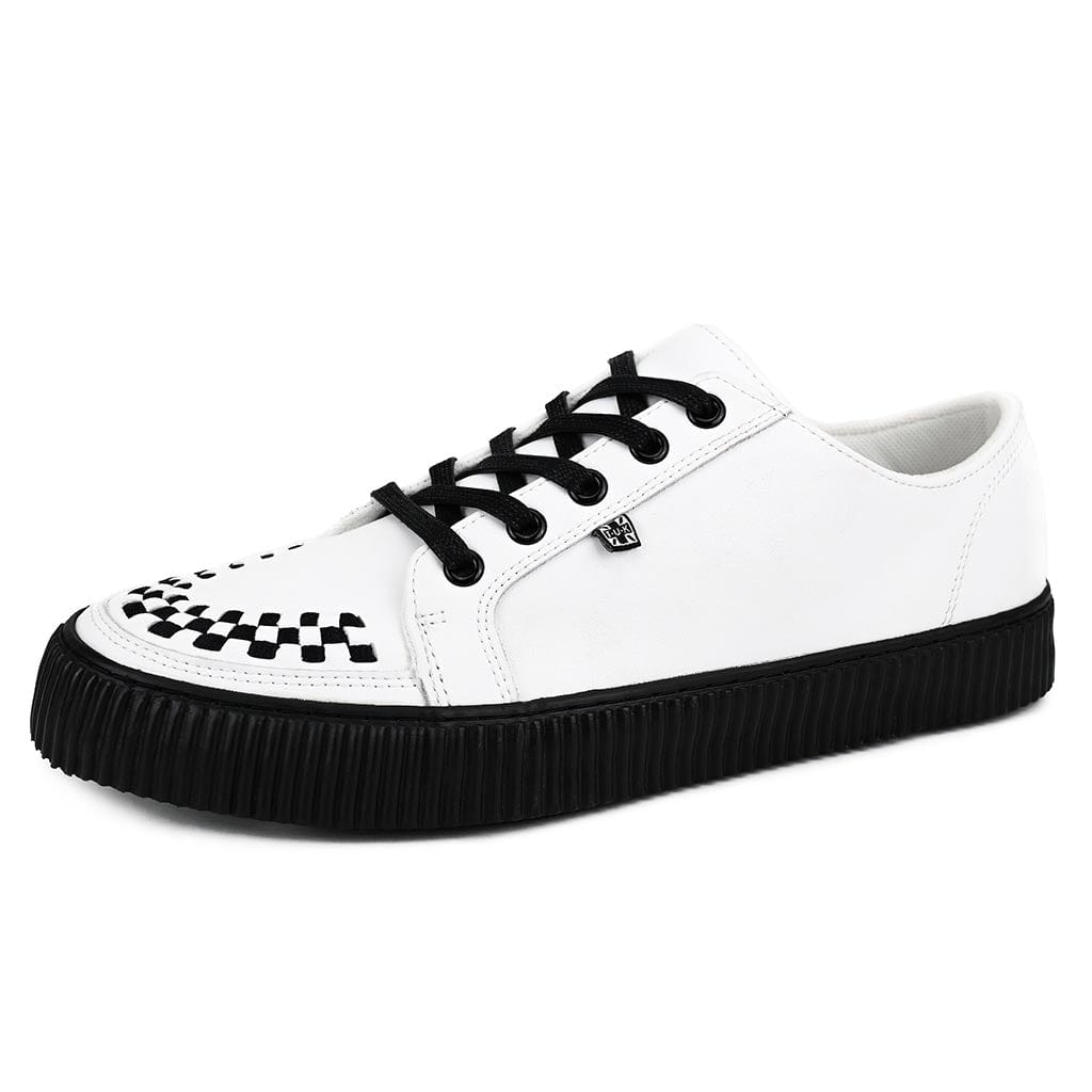 TUK Shoes Ribbed Sole Sneaker White Leather