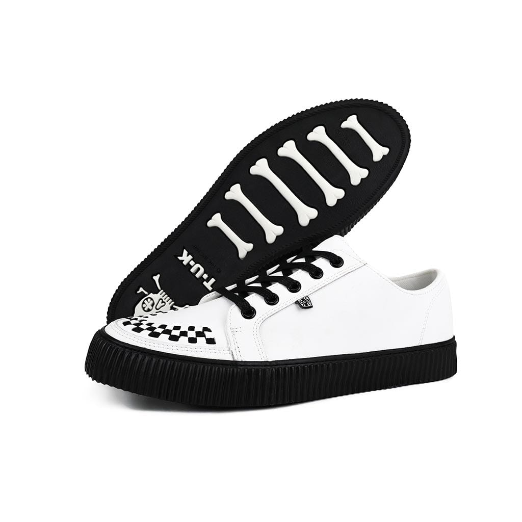 TUK Shoes Ribbed Sole Sneaker White Leather