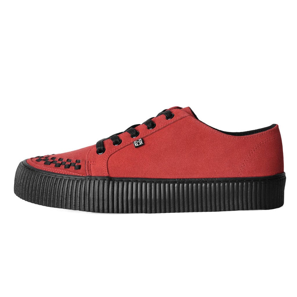 TUK Shoes Ribbed Sole Sneaker Red Suede