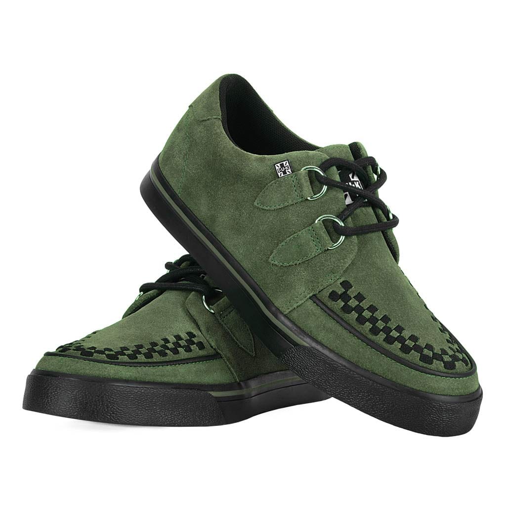 TUK Shoes Creeper Sneaker Green Suede