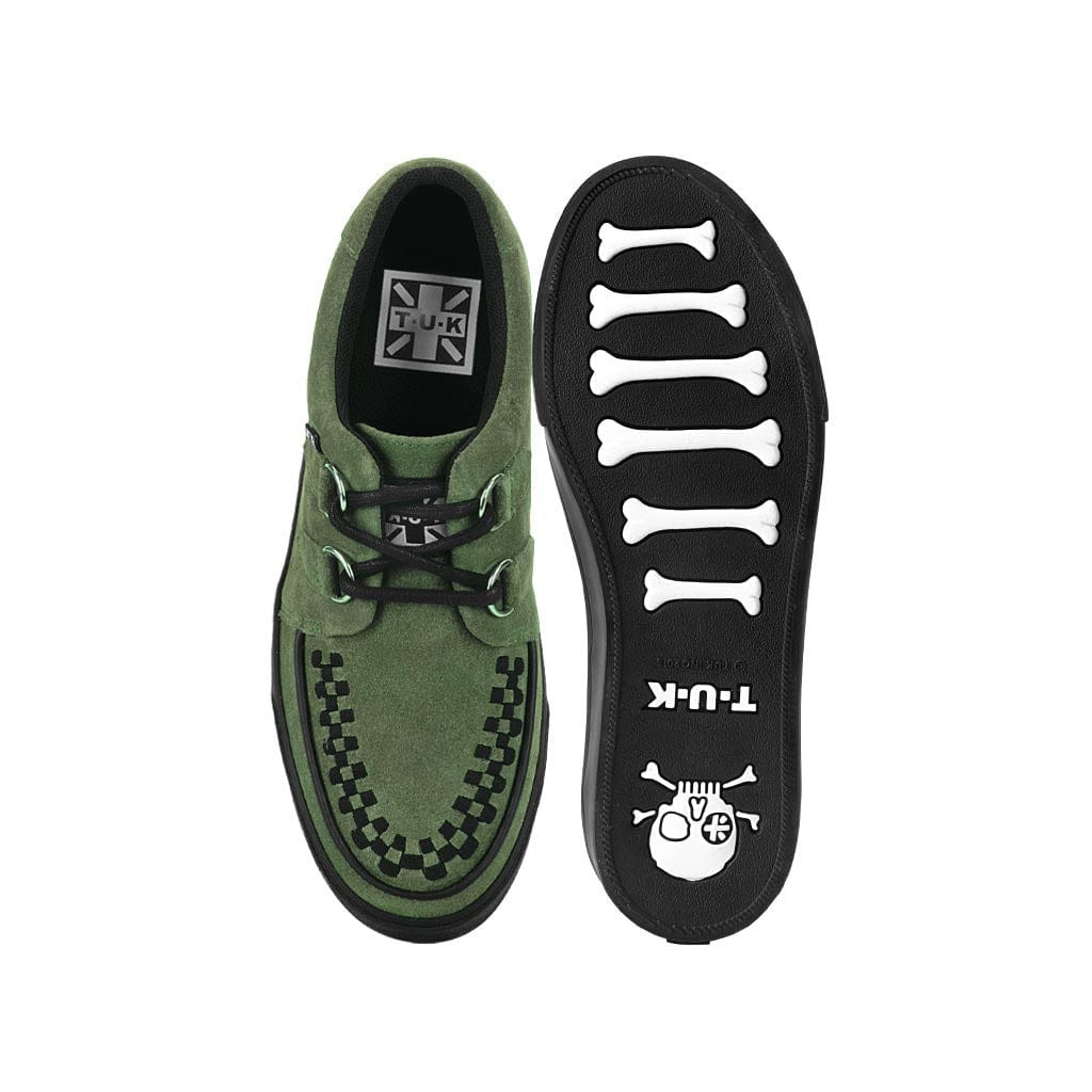 TUK Shoes Creeper Sneaker Green Suede