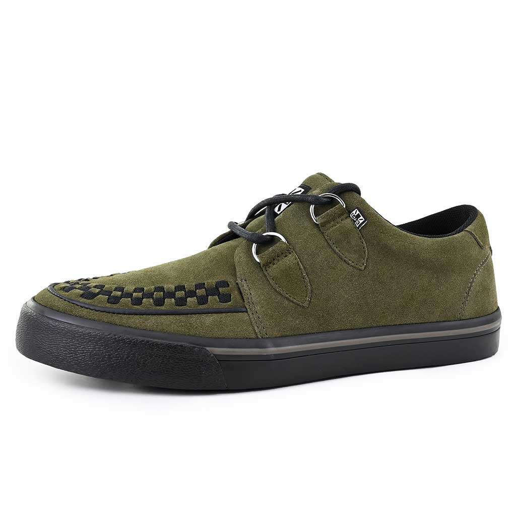 TUK Shoes Creeper Sneaker Khaki Green Suede