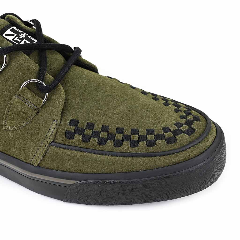 TUK Shoes Creeper Sneaker Khaki Green Suede