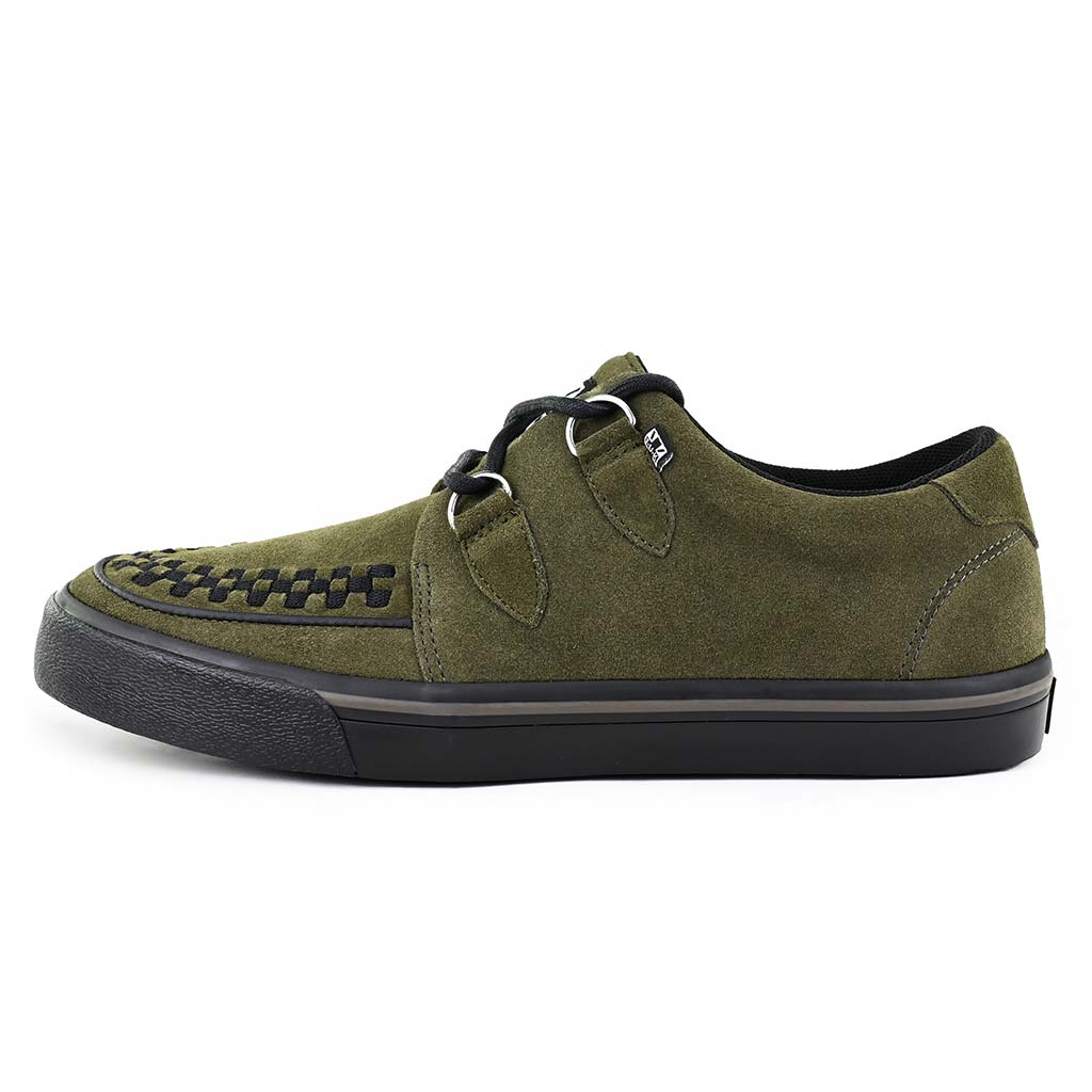 TUK Shoes Creeper Sneaker Khaki Green Suede