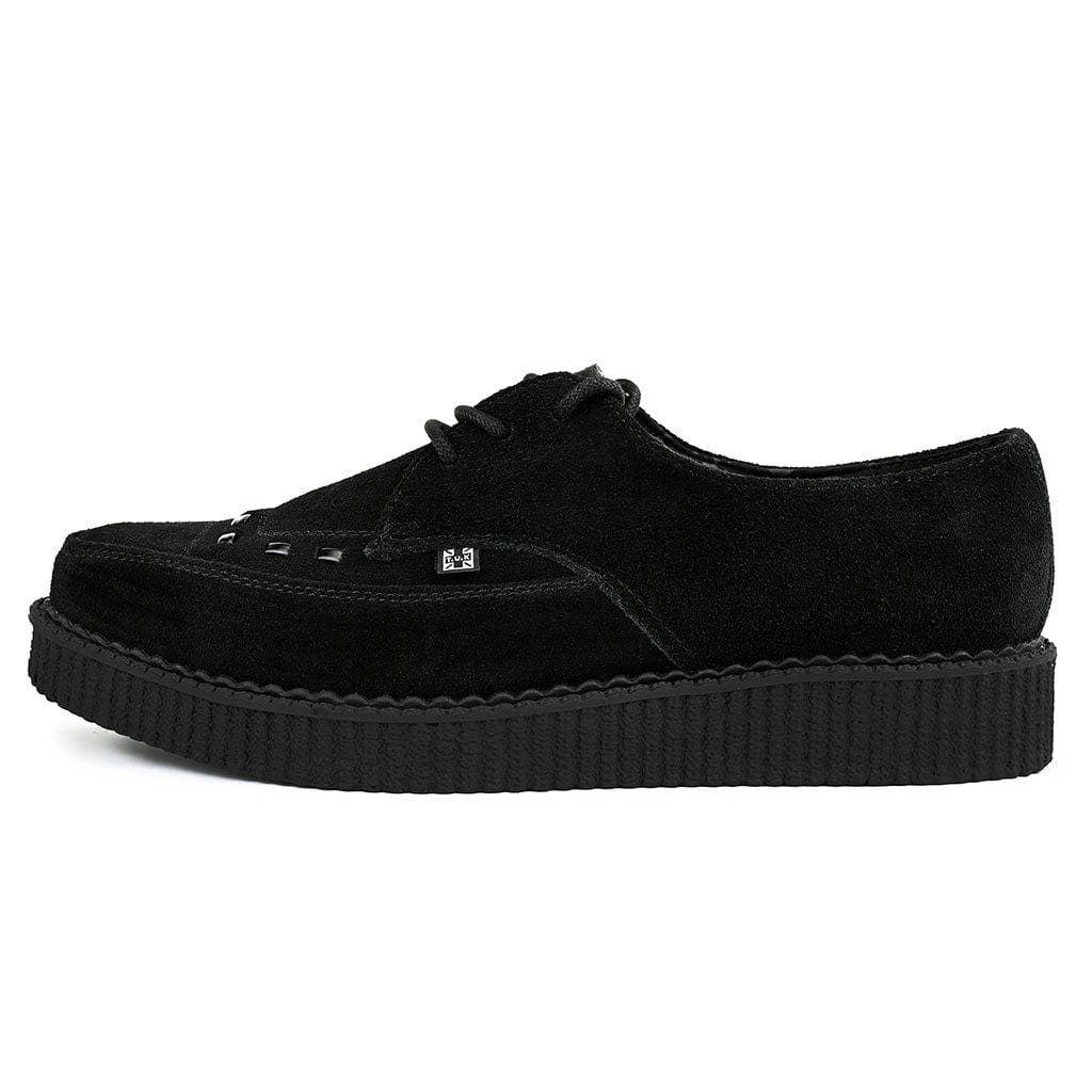 TUK Shoes Pointed Creeper Black Suede