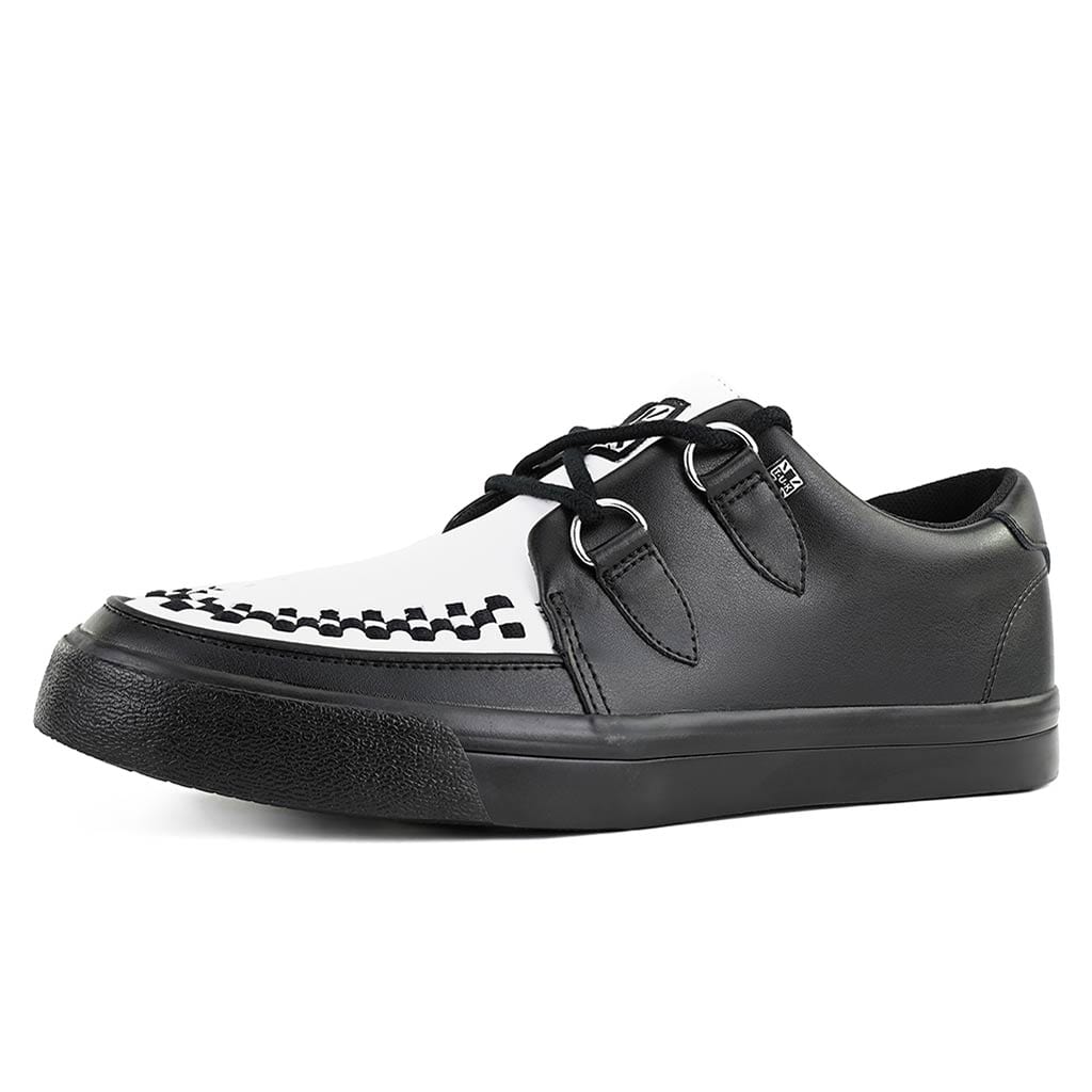 TUK Shoes Creeper Sneaker Black & White Leather