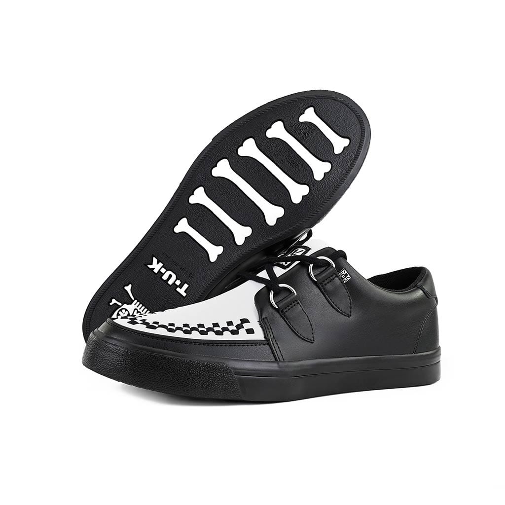 TUK Shoes Creeper Sneaker Black & White Leather