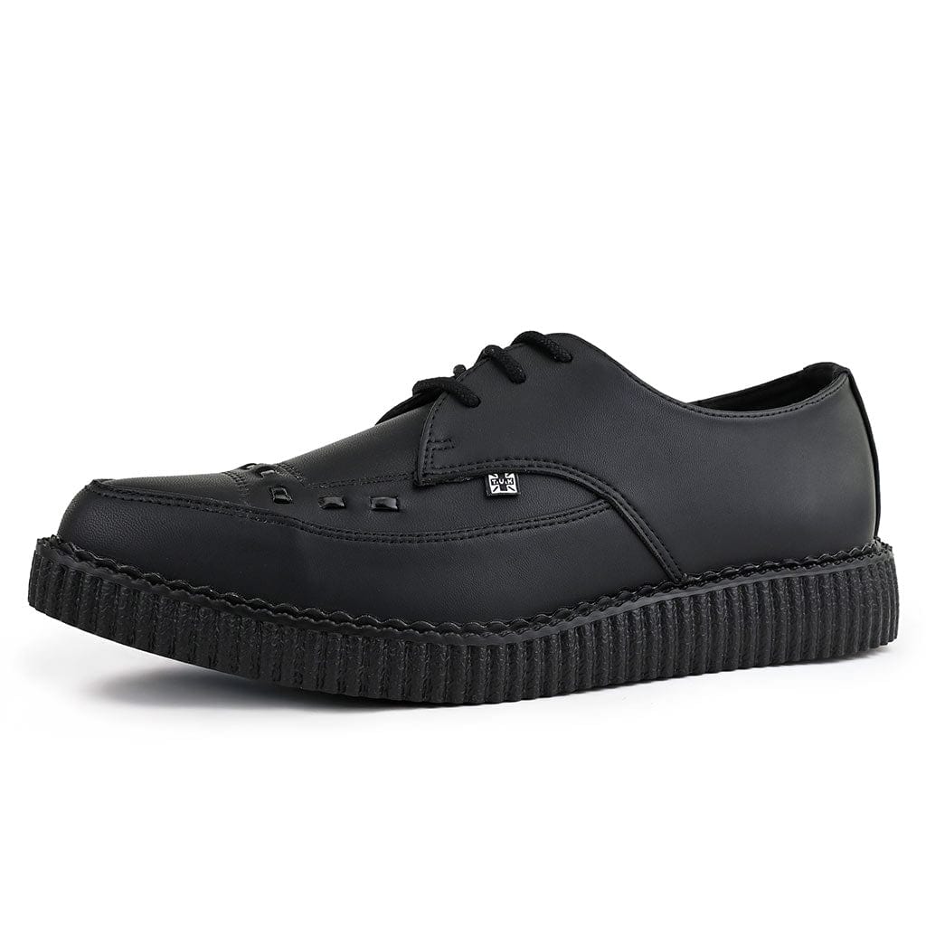 TUK Shoes Pointed Creeper Lace Up Black TUKskin™