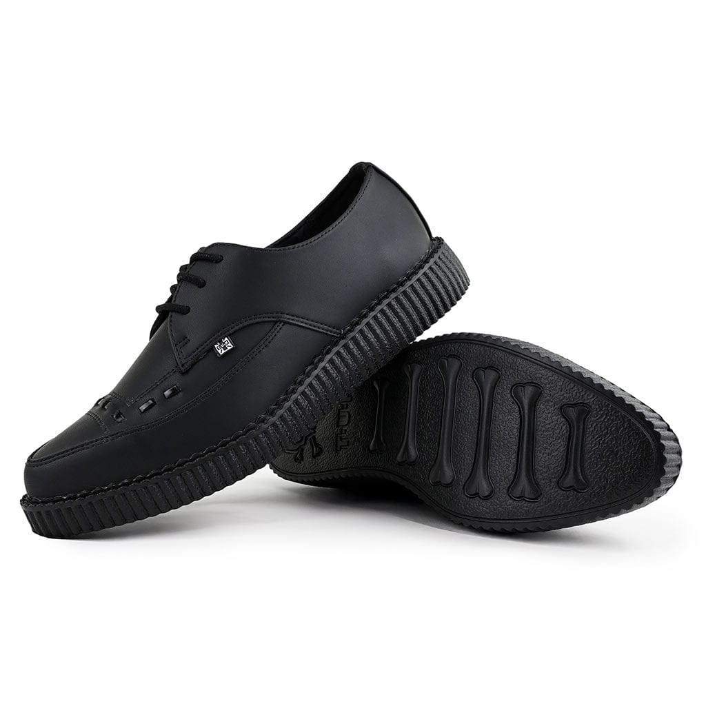TUK Shoes Pointed Creeper Lace Up Black TUKskin™