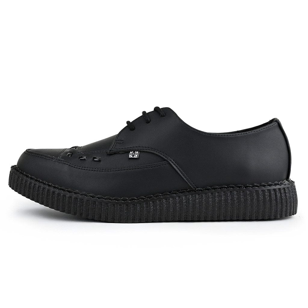 TUK Shoes Pointed Creeper Lace Up Black TUKskin™