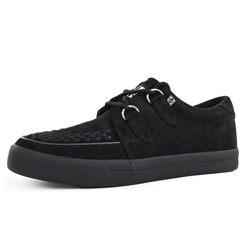 TUK Shoes Creeper Sneaker Black Vegan Suede