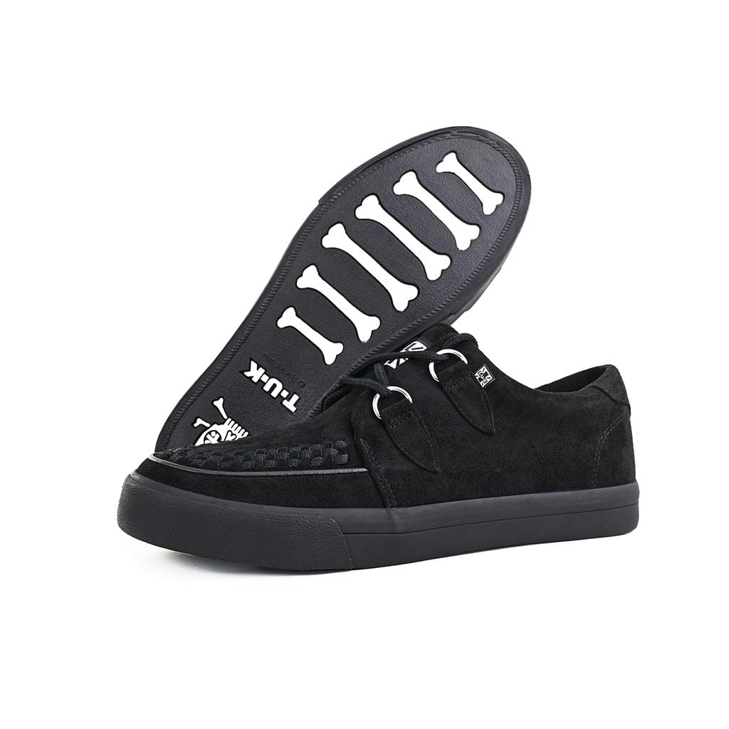 TUK Shoes Creeper Sneaker Black Vegan Suede