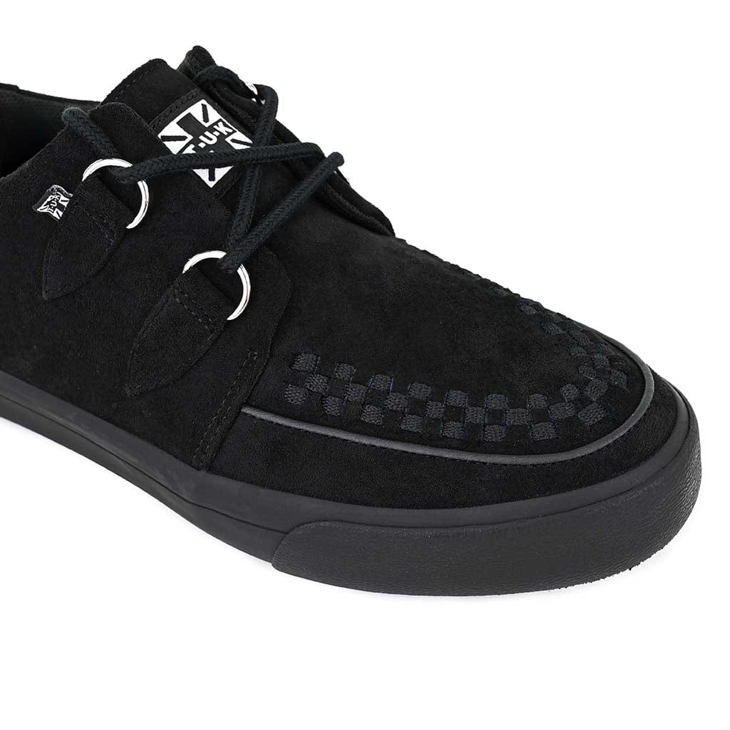 TUK Shoes Creeper Sneaker Black Vegan Suede