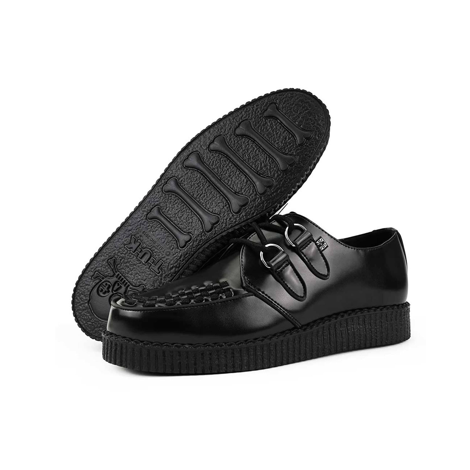 TUK Shoes Viva Low Creeper Black Leather