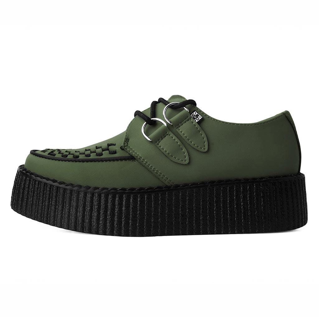 TUK Shoes Viva High Creeper Dark Green Vegan TUKskin™