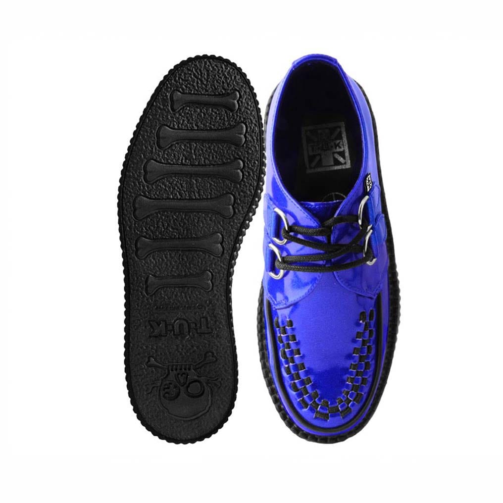 TUK Shoes Viva High Creeper Blue Glitter