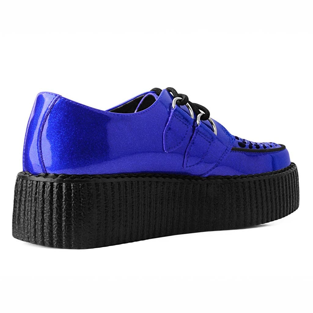 TUK Shoes Viva High Creeper Blue Glitter