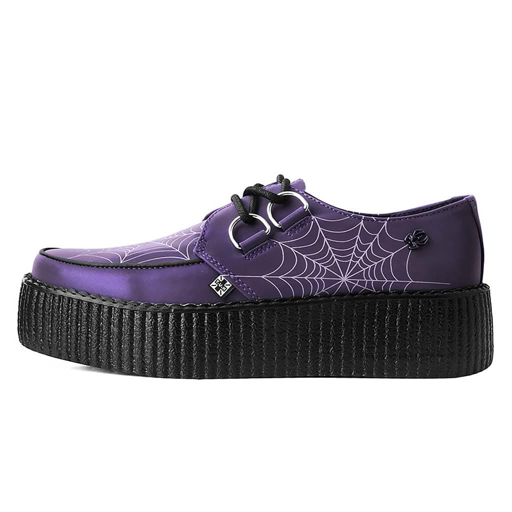 TUK Shoes Viva High Creeper Glow In The Dark Web PU