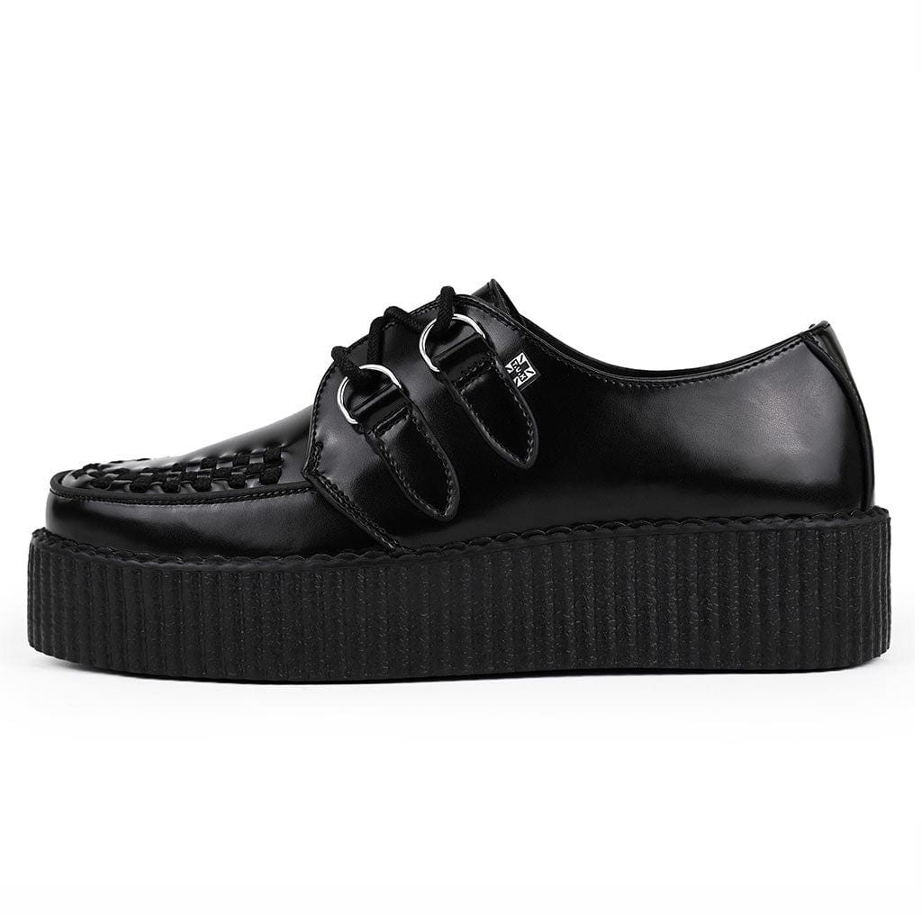 TUK Shoes Viva High Creeper Black Leather