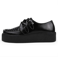 Viva High Creeper Black Leather