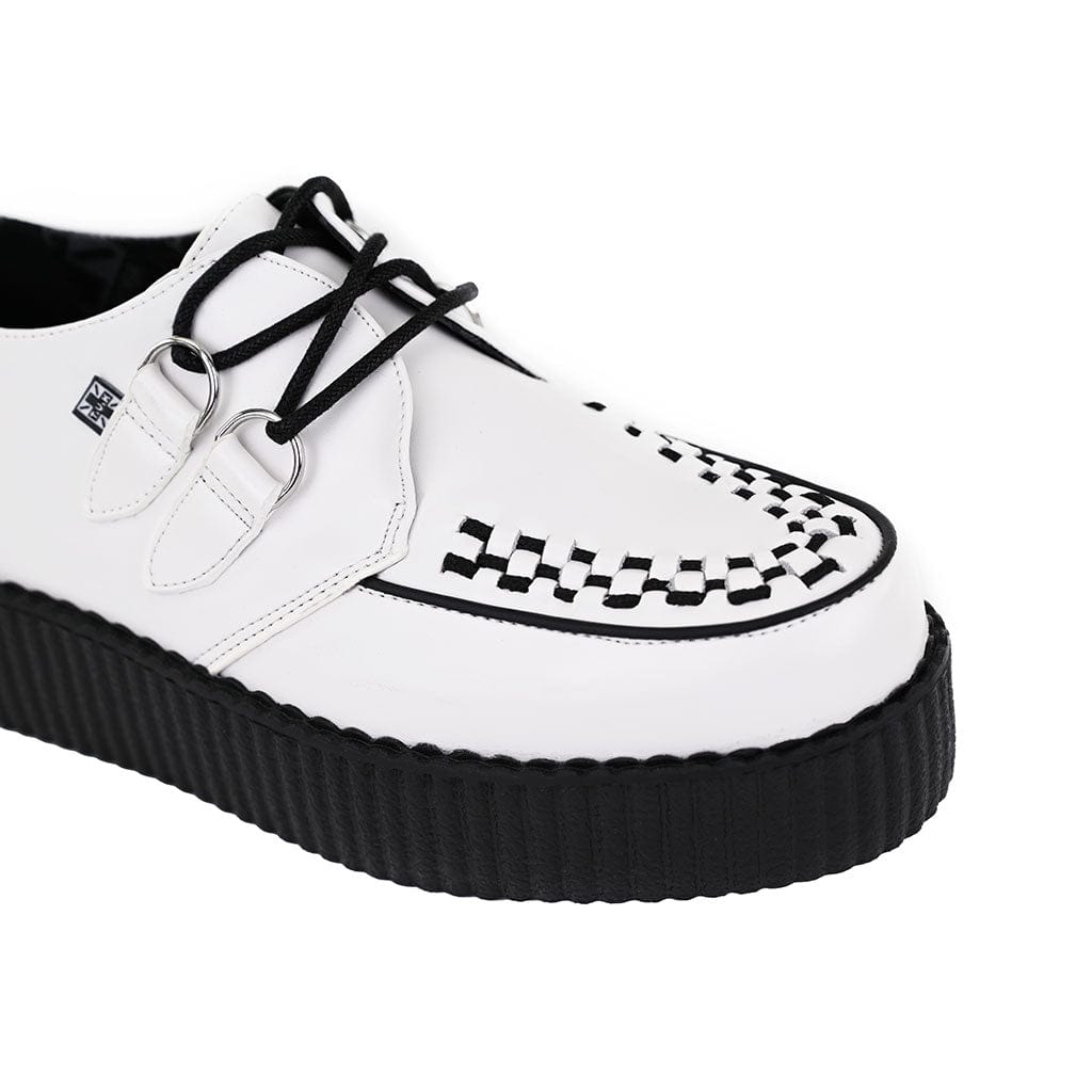 TUK Shoes Viva High Creeper White Leather