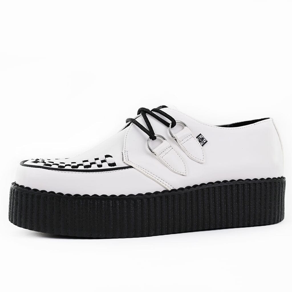 TUK Shoes Viva High Creeper White Leather