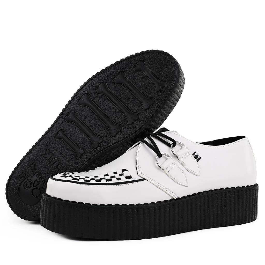 TUK Shoes Viva High Creeper White Leather