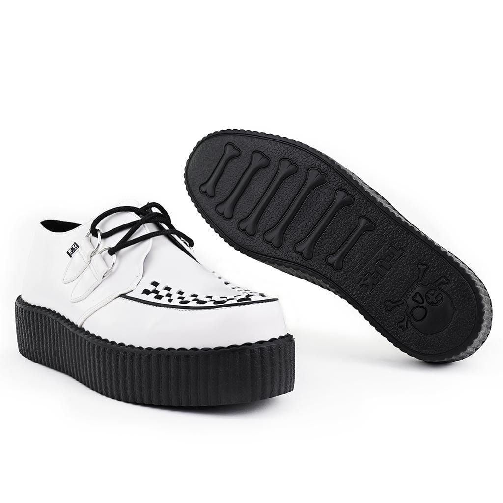 TUK Shoes Viva High Creeper White Leather