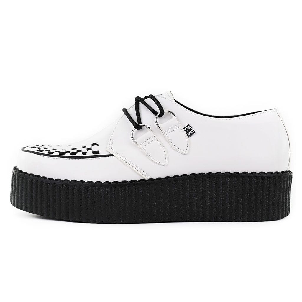 TUK Shoes Viva High Creeper White Leather