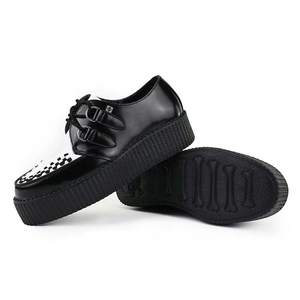 TUK Shoes Viva High Creeper Black & White Leather