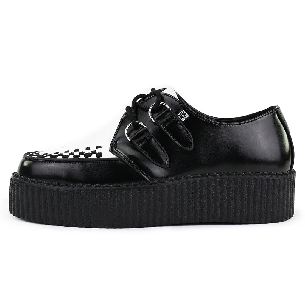 TUK Shoes Viva High Creeper Black & White Leather