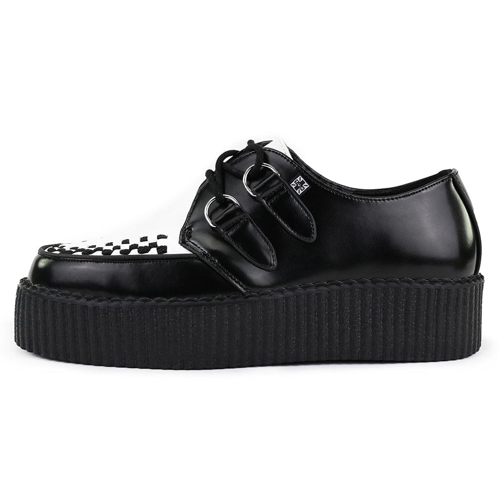 TUK Shoes Viva High Creeper Black & White Leather