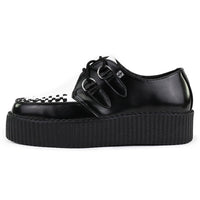 Viva High Creeper Black & White Leather