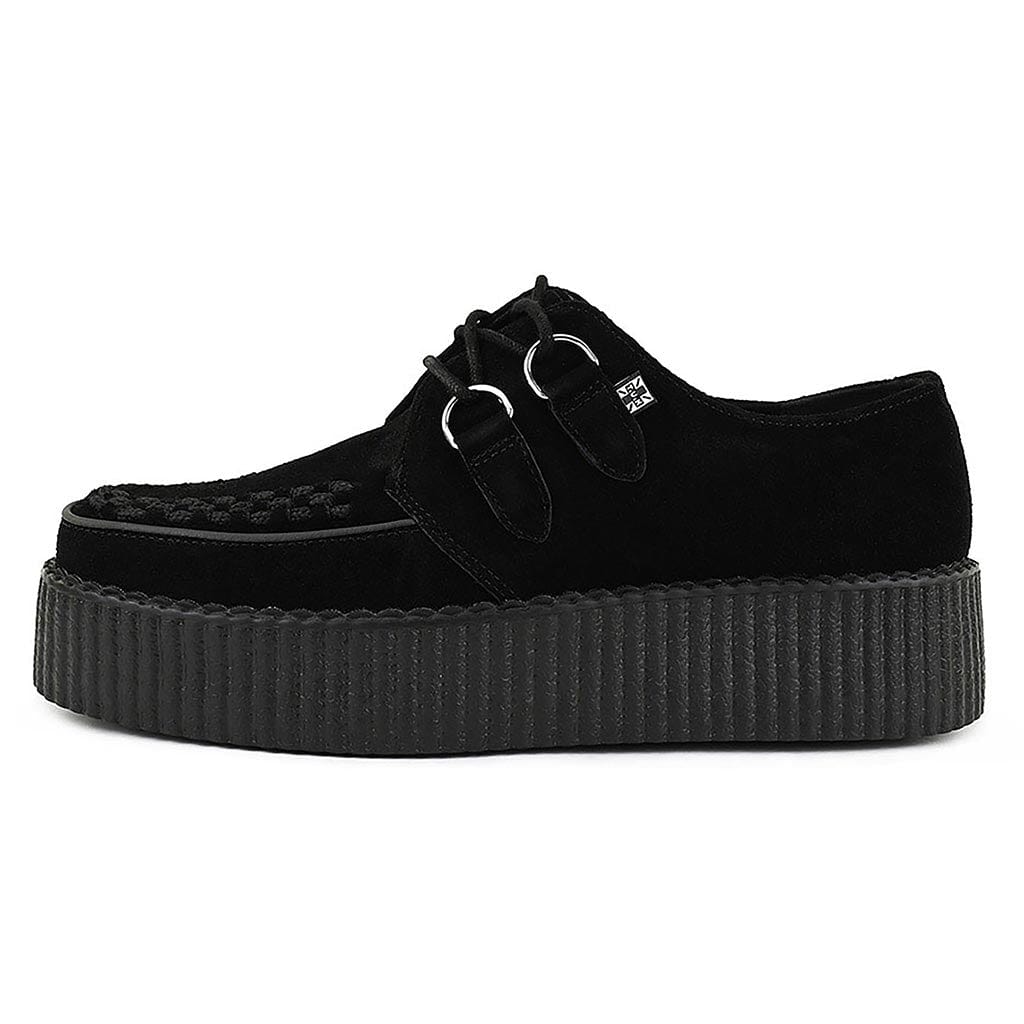 TUK Shoes Viva High Creeper Black Suede