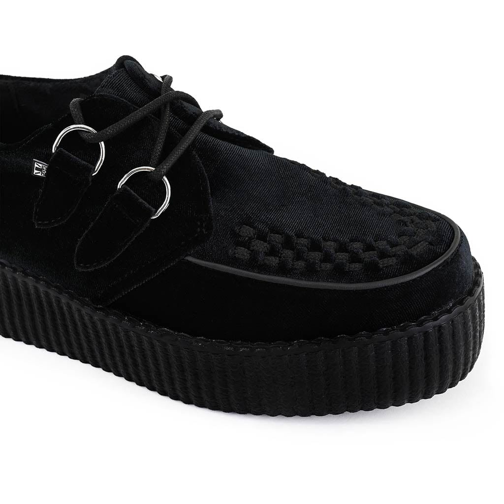 TUK Shoes Viva High Creeper Black Velvet