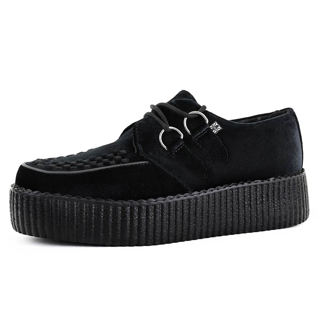 TUK Shoes Viva High Creeper Black Velvet