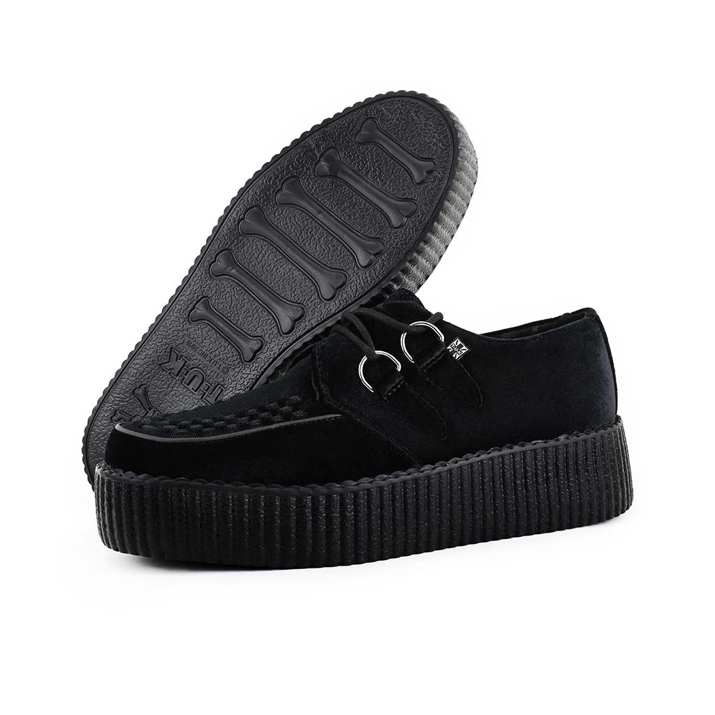 TUK Shoes Viva High Creeper Black Velvet